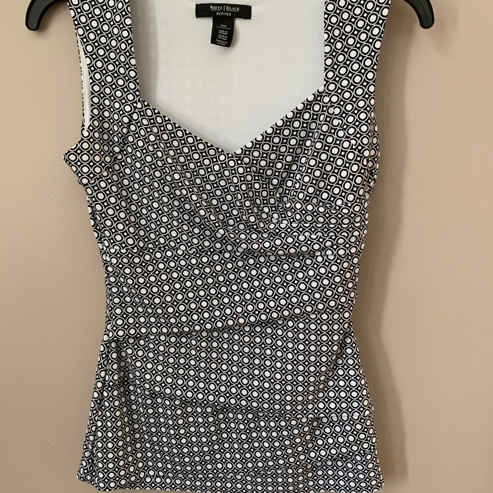 Black and White Patterned Tank top